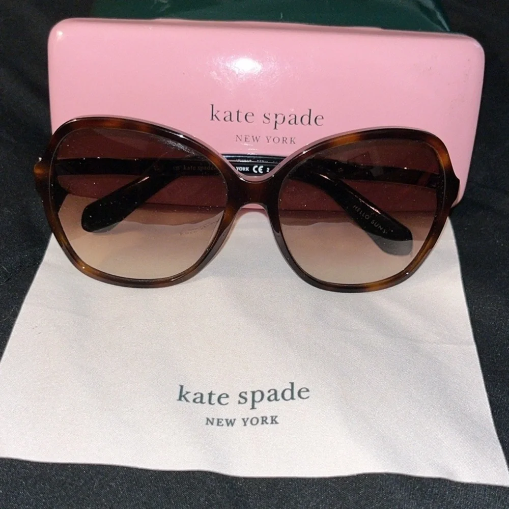 Kate Spade Jolyn brown tortoise shell sunglasses - Picture 4 of 11